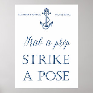 Trouw Fotohokje bord, nautische stijl Poster