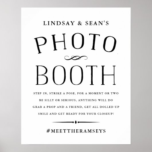 Trouw Fotohokje Zwart-Wit Vintage Stijl Poster (Voorkant)