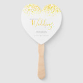 Trouw geel moderne getinte waterverfprogramma handwaaier (Voorkant)