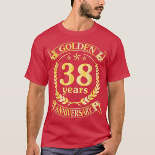 Trouw Getrouwd Gouden 38 Jaar Jubileum Voor Hu T-shirt