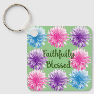 Trouw gezegend Floral Custom Sleutelhanger