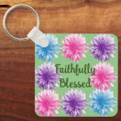 Trouw gezegend Floral Custom Sleutelhanger (Voorkant)