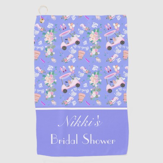 Trouw Golf Trouwfeest Naadloos Patroon Golfhanddoek (Voorkant)