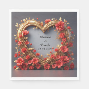 Trouw Gouden Hart Frame Servet