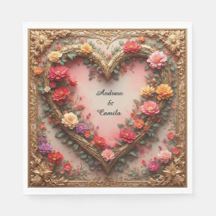 Trouw Gouden Hart Frame Servet