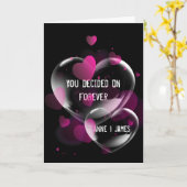 Trouw Hart Bellen op Zwart Kaart (Gele Bloem)