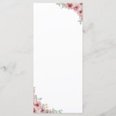 Trouw Hart Script Bloemige Bedankkaartjes Menu (Achterkant)