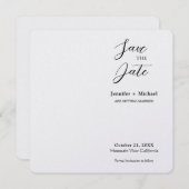 Trouw Huwelijk Minimalistische Calligrafie  Save The Date (Voorkant / Achterkant)