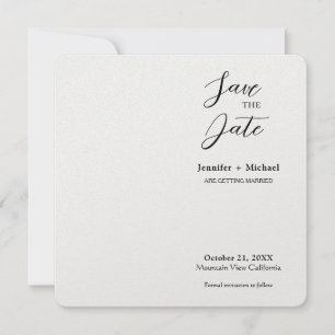 Trouw Huwelijk Minimalistische Calligrafie Save The Date