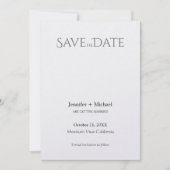 Trouw Huwelijk Minimalistische Calligrafie Script Save The Date (Voorkant)