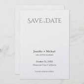 Trouw Huwelijk Minimalistische Calligrafie Script Save The Date (Voorkant / Achterkant)