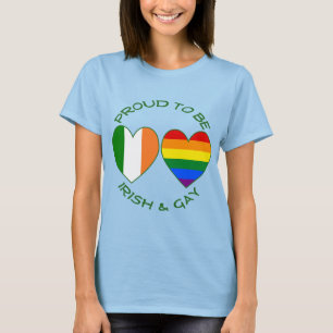 Trouw Ierland en Gay Hart Vlaggen Trots en Ierland T-shirt