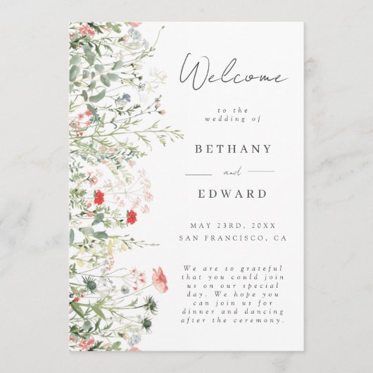 Trouw in bloemenweide programma (Voorkant)