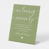 Trouw in het Groen met 'In Loving Memory' Reclamebord Met Voetstuk (Voorkant)