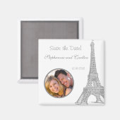 Trouw in Parijs Aankondiging Magneet (Voorkant / Achterkant)