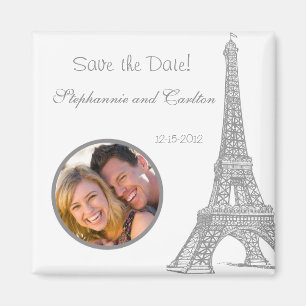 Trouw in Parijs Aankondigingsmagneet Magneet