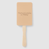 Trouw in perzik beige intrige handwaaier (Achterkant)