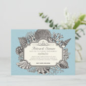 Trouw in vintage strandstijl kaart (Staand voorkant)