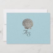 Trouw in vintage strandstijl kaart (Achterkant)