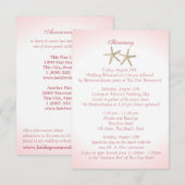 Trouw Itinerary Roze Strandhortensia Kaart (Voorkant / Achterkant)