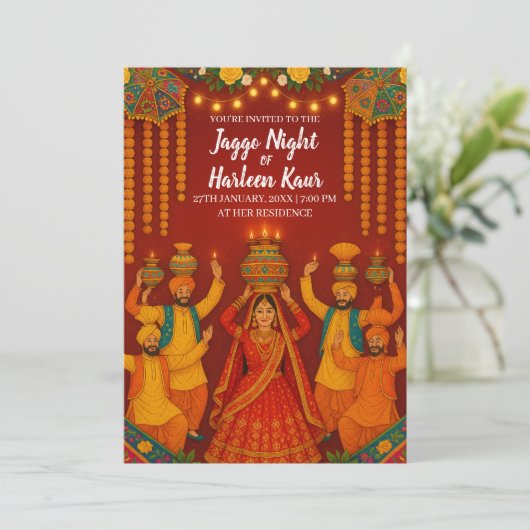 Trouw Jaggo nodigt uit als Jago uitnodigingen (Staand voorkant)