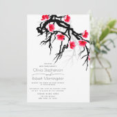 Trouw | Japanse Bloesemtak Bloemstuk Kaart (Staand voorkant)