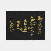 Trouw je met mij Huwelijksaanzoek Decoratie Fleece Deken (Voorkant (Horizontaal))
