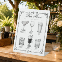 Trouw Klassieke Kalligrafie Cocktailbarmenu