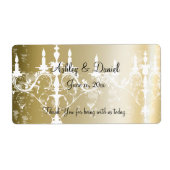 Trouw /Kroonluchter & Champagne Water/Wijn Etiket (Voorkant)