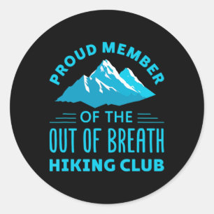 Trouw lid van de buiten adem rakende Wandelclub Ronde Sticker