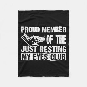 Trouw lid van de club Mijn ogen even rusten Papa V Fleece Deken