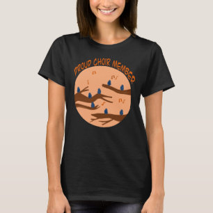 Trouw lid van het koor Cute Bird Muziekontwerp T-shirt