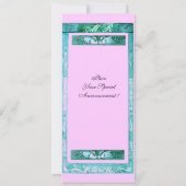 TROUW LIEFDE PAUW MONOGRAM ,blauw roze Kaart (Achterkant)