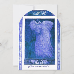 TROUW LIEFDE PAUW MONOGRAM Blauwe Witte Kaart