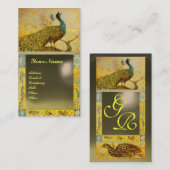 TROUW LIEFDE PAUW MONOGRAM geel grijs agaat Visitekaartje (Voorkant / Achterkant)