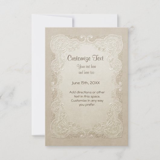 Trouw met bloemendessin vlinder kaart (Voorkant)