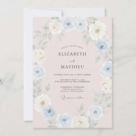 Trouw met Blush Ethereal Lente Kaart (Voorkant)
