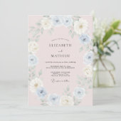 Trouw met Blush Ethereal Lente Kaart (Staand voorkant)