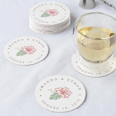 Trouw met Eiland Hibiscus Ronde Kartonnen Onderzetter