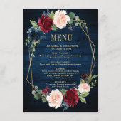 Trouw met geometrisch ontwerp in Navyblauw Blush B Menu (Voorkant)