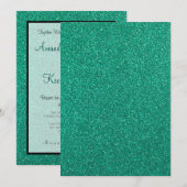 Trouw met glinsterende groene glitter textuur kaart (Voorkant / Achterkant)
