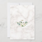 Trouw met Ivoor Witte Bloemen Roségoud Marmer Kaart (Achterkant)