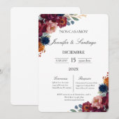 Trouw met juweelthema  kaart (Voorkant / Achterkant)