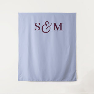 Trouw met maasbloem monogram script ampersand wandkleed