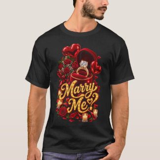 Trouw met mij? Romantieke Ring T-shirt