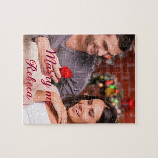 Trouw met mij Romantisch voorstel Personaliseer Legpuzzel (Horizontaal)