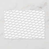 Trouw met moderne script typografie informatiekaartje (Achterkant)