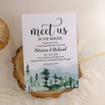Trouw met ons in het bos Buiten trouwkaart