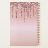 Trouw met Roze Glitterdruppels Planner (Achterkant)