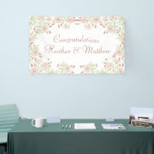 Trouw met Roze Rozen Spandoek (Beurs)